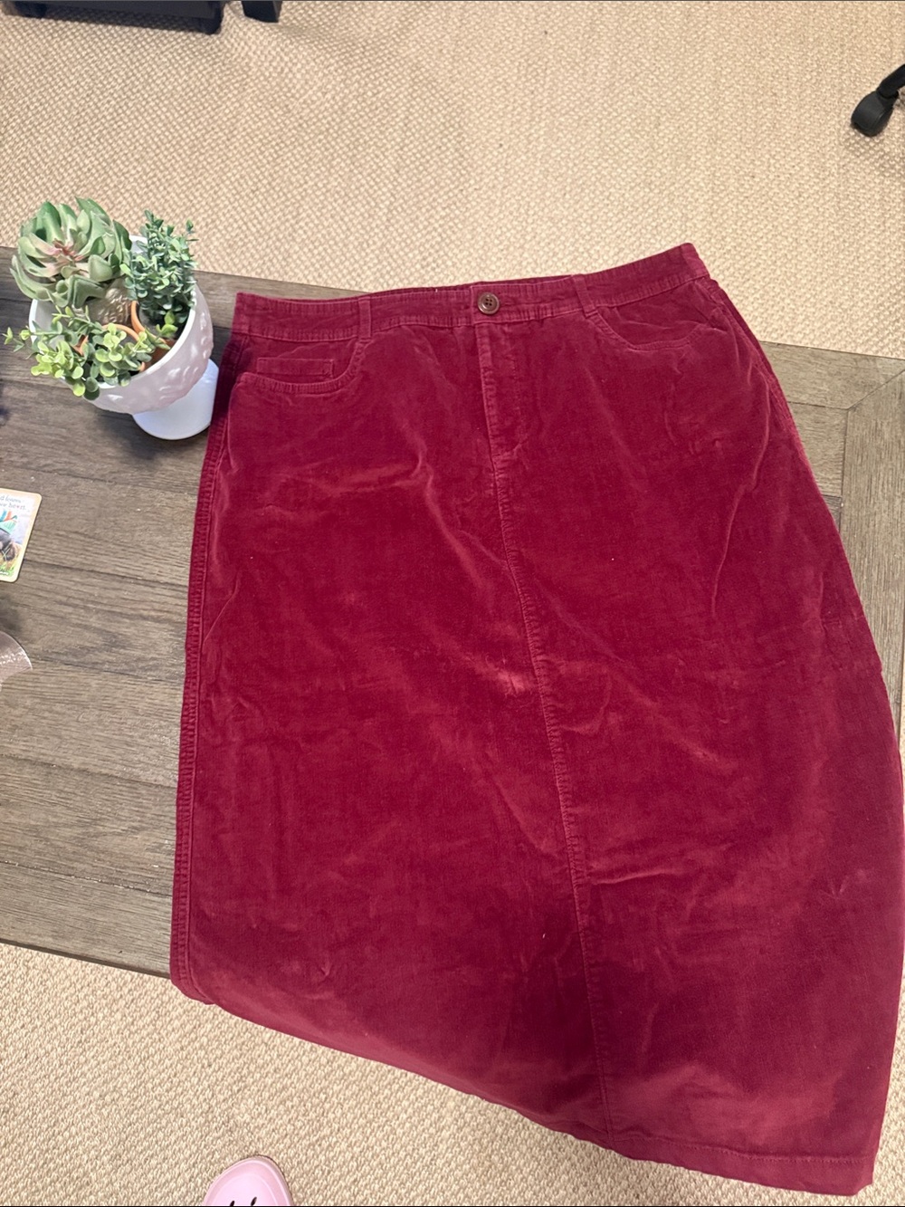 Corduroy Pencil Skirt